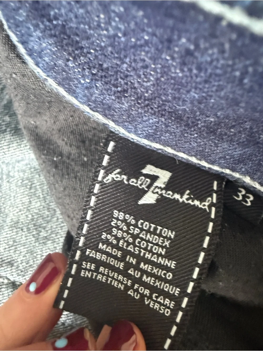 7 For All Mankind Slim Dark Blue Jeans
